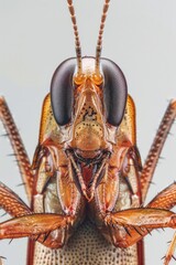 Poster - Detailed close-up view of a bug's face, suitable for educational purposes