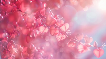Poster - Close up of a bunch of pink flowers, perfect for floral backgrounds