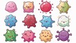 © Mark - Illustration of cartoon cute funny innate immune system cells
