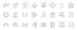 © Vriezel - set of workshop icon thin line style. business, teamwork, training, collaboration, presentation, meeting, icon. vector illustration