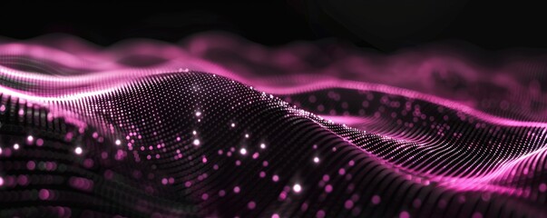 Poster - abstract digital curve background