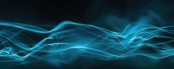 Poster - abstract digital curve background