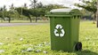 © Антон Сальников - The PNG green trash bin symbol represents recycling as well as a letterbox
