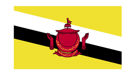 Wall Mural - Flagge - Brunei