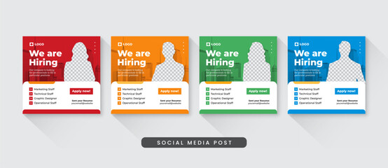 We are hiring job vacancy social media post template