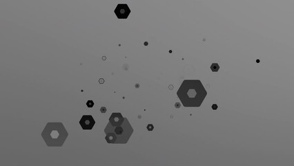 Wall Mural - Hexagon Element globe news motion background 