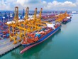 © Paulius - Global Trade in Motion: Container Ship Loading at Sea Port for International Shipping Business Logis