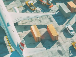 Preparing for Takeoff: Loading Air Cargo Containers onto a Modern Freight Jet