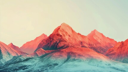 Wall Mural - state of mind - mountain background concept with copy space