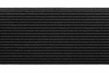The elastic band is wide for household use. Background, black texture, close-up.