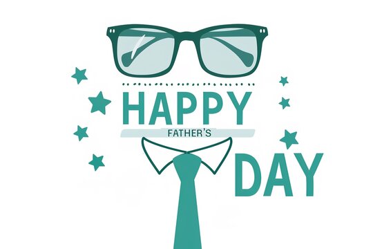 A Father's Day card featuring a mustache and hat, perfect for celebrating dad's special day.