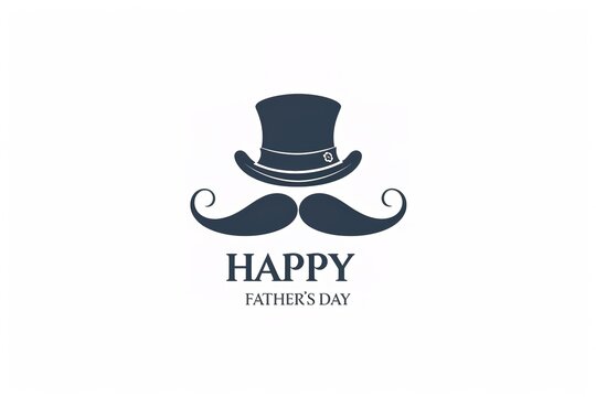 A Father's Day card featuring a mustache and hat, perfect for celebrating dad's special day.