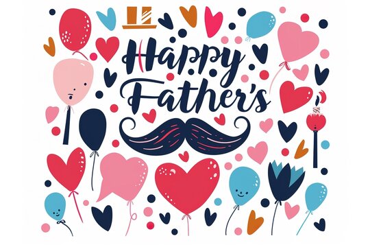 A Father's Day card featuring a mustache and hat, perfect for celebrating dad's special day.
