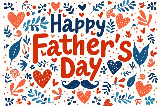 A Father's Day card featuring a mustache and hat, perfect for celebrating dad's special day.