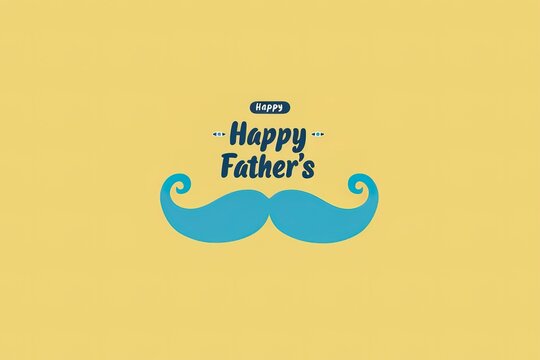 A Father's Day card featuring a mustache and hat, perfect for celebrating dad's special day.