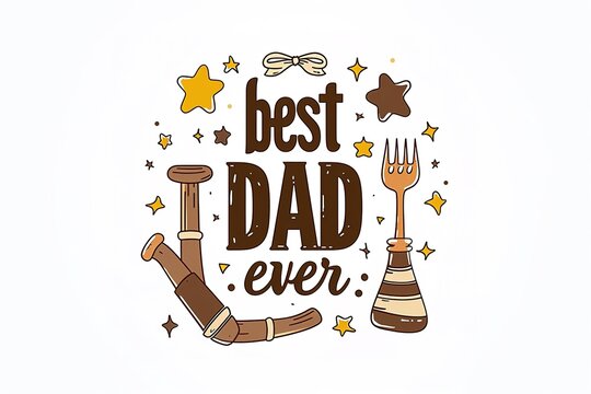 A Father's Day card featuring a mustache and hat, perfect for celebrating dad's special day.