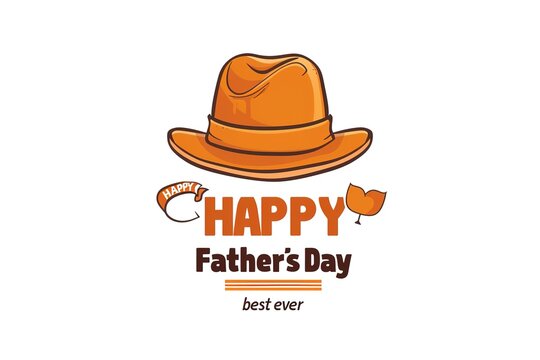 A Father's Day card featuring a mustache and hat, perfect for celebrating dad's special day.