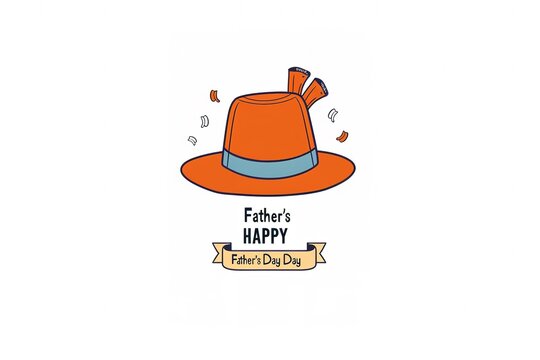 A Father's Day card featuring a mustache and hat, perfect for celebrating dad's special day.