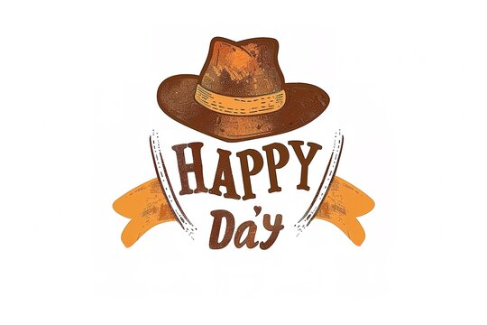 A Father's Day card featuring a mustache and hat, perfect for celebrating dad's special day.