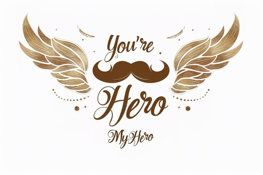 A Father's Day card featuring a mustache and hat, perfect for celebrating dad's special day.