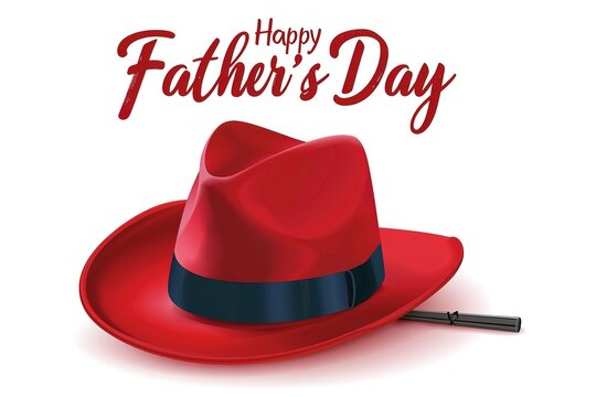 A Father's Day card featuring a mustache and hat, perfect for celebrating dad's special day.