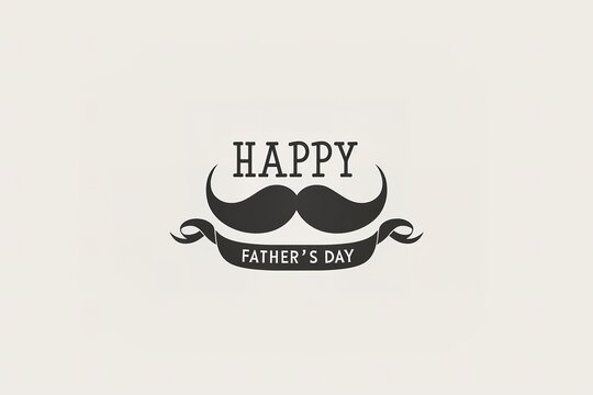 A Father's Day card featuring a mustache and hat, perfect for celebrating dad's special day.