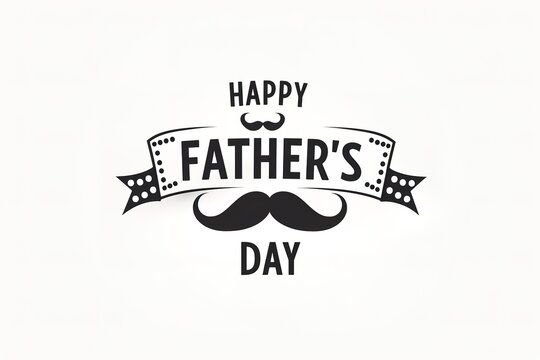 A Father's Day card featuring a mustache and hat, perfect for celebrating dad's special day.