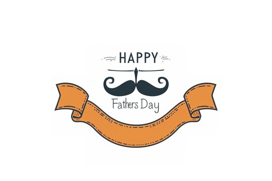 A Father's Day card featuring a mustache and hat, perfect for celebrating dad's special day.