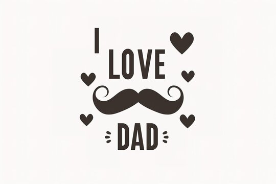 A Father's Day card featuring a mustache and hat, perfect for celebrating dad's special day.