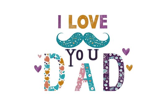 A Father's Day card featuring a mustache and hat, perfect for celebrating dad's special day.