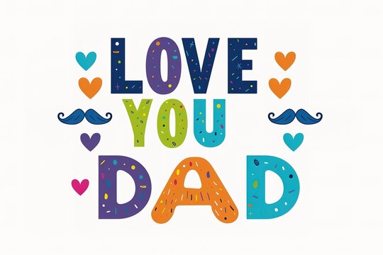 A Father's Day card featuring a mustache and hat, perfect for celebrating dad's special day.