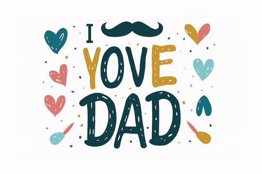 A Father's Day card featuring a mustache and hat, perfect for celebrating dad's special day.