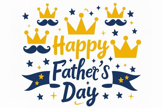 A Father's Day card featuring a mustache and hat, perfect for celebrating dad's special day.