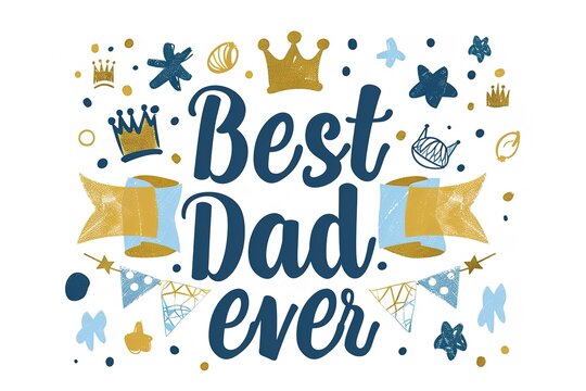 A Father's Day card featuring a mustache and hat, perfect for celebrating dad's special day.