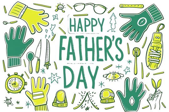 A Father's Day card featuring a mustache and hat, perfect for celebrating dad's special day.