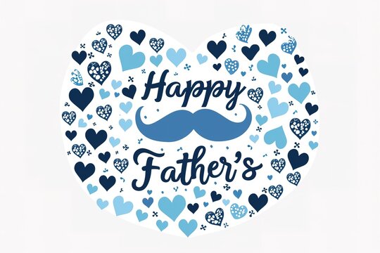 A Father's Day card featuring a mustache and hat, perfect for celebrating dad's special day.