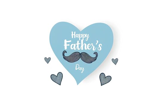 A Father's Day card featuring a mustache and hat, perfect for celebrating dad's special day.