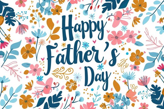 A Father's Day card featuring a mustache and hat, perfect for celebrating dad's special day.
