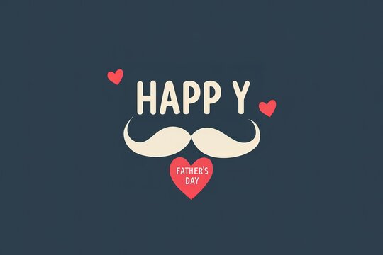 A Father's Day card featuring a mustache and hat, perfect for celebrating dad's special day.