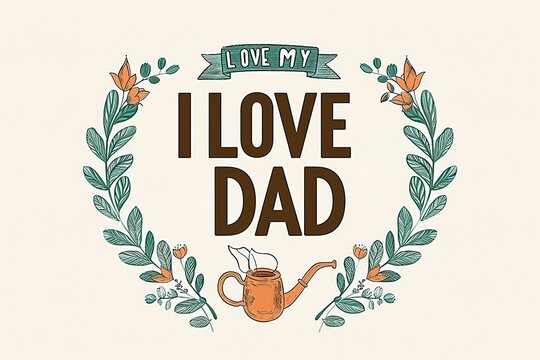A Father's Day card featuring a mustache and hat, perfect for celebrating dad's special day.