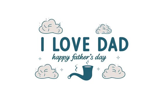 A Father's Day card featuring a mustache and hat, perfect for celebrating dad's special day.