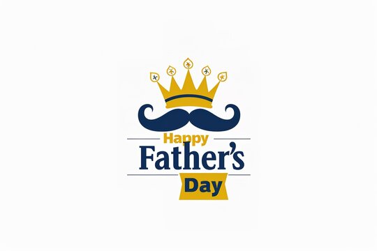 A Father's Day card featuring a mustache and hat, perfect for celebrating dad's special day.