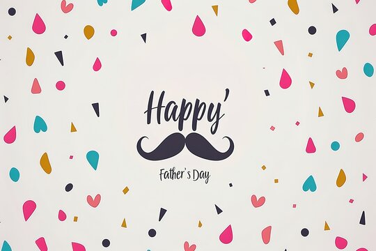 A Father's Day card featuring a mustache and hat, perfect for celebrating dad's special day.