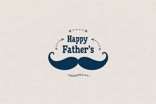 A Father's Day card featuring a mustache and hat, perfect for celebrating dad's special day.