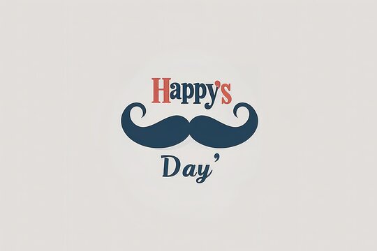 A Father's Day card featuring a mustache and hat, perfect for celebrating dad's special day.
