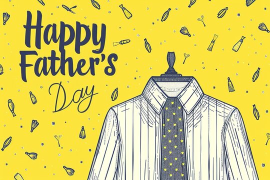 A Father's Day card featuring a mustache and hat, perfect for celebrating dad's special day.