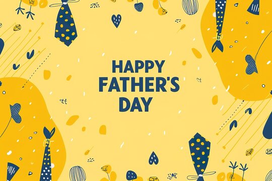 A Father's Day card featuring a mustache and hat, perfect for celebrating dad's special day.