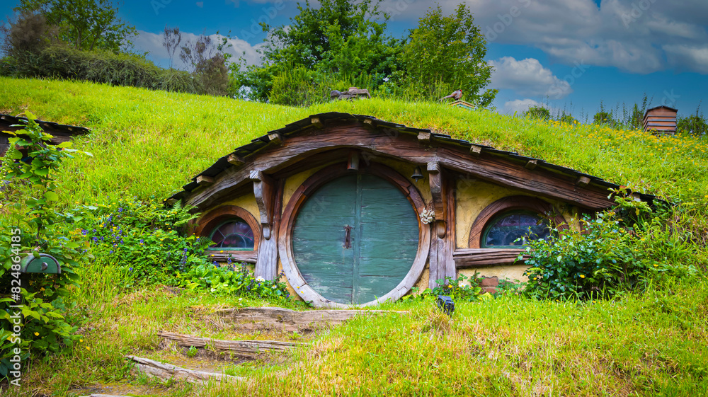 MATAMATA- NEW ZEALAND -NOVEMBER -2- 2022: Hobbiton - movie set created ...