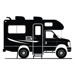 Wall Mural - Recreational vehicle graphic silhouette vector