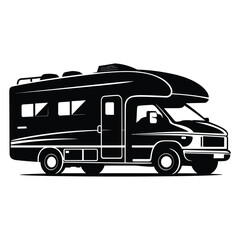 Poster - Recreational vehicle graphic silhouette vector